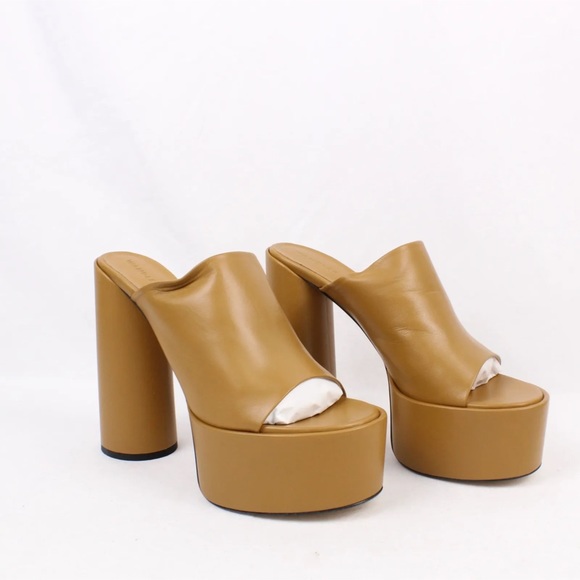 NIB WANDLER Electra Leather Slides Platform Sandals Brown - Picture 4 of 13